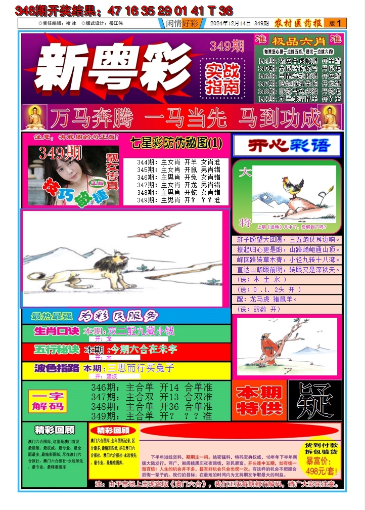 2024349期新粤彩A