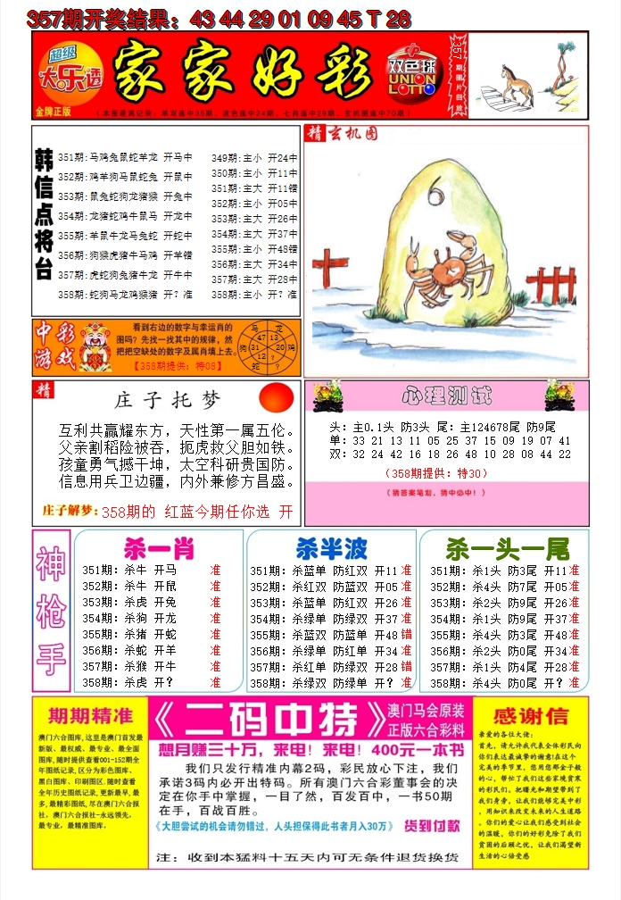 2024358期家家好彩A