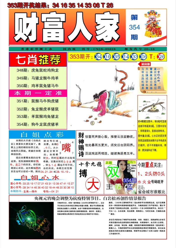 2024354期财富人家A