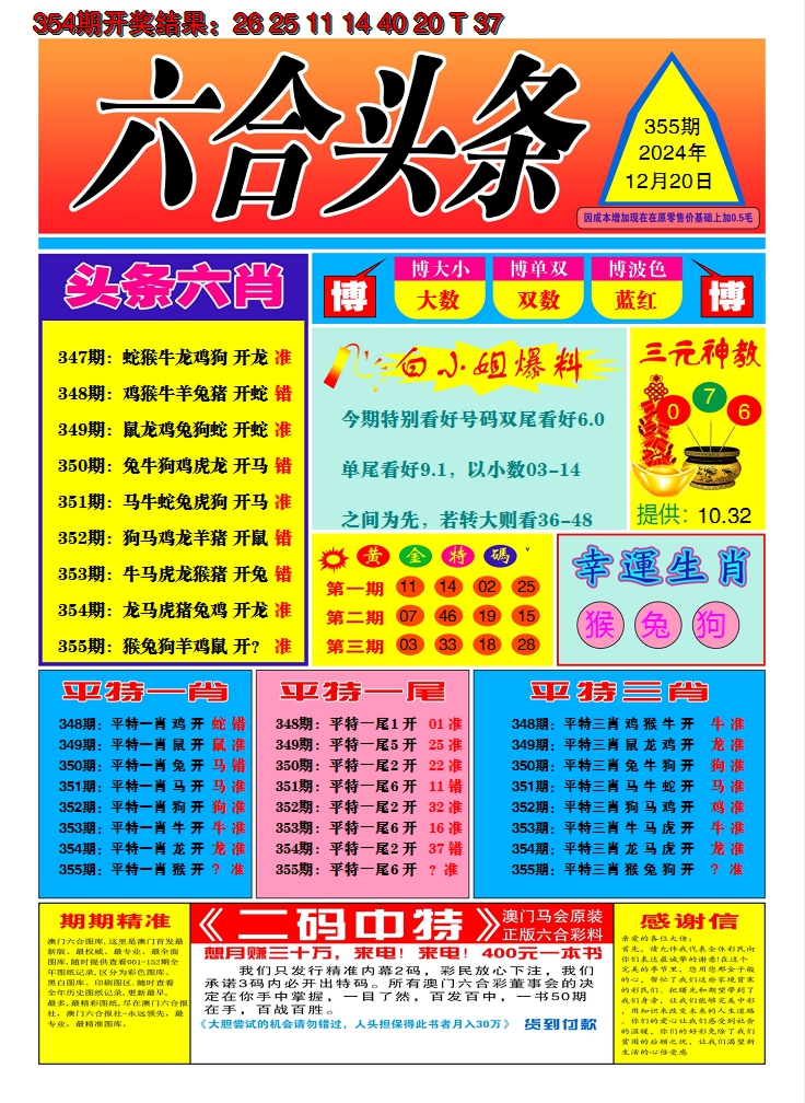 2024355期六合头条A