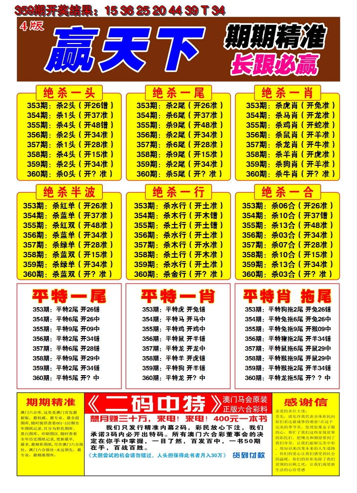 2024360期澳门赢天下C