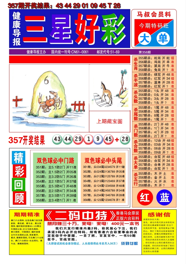 2024358期澳门三星好彩A