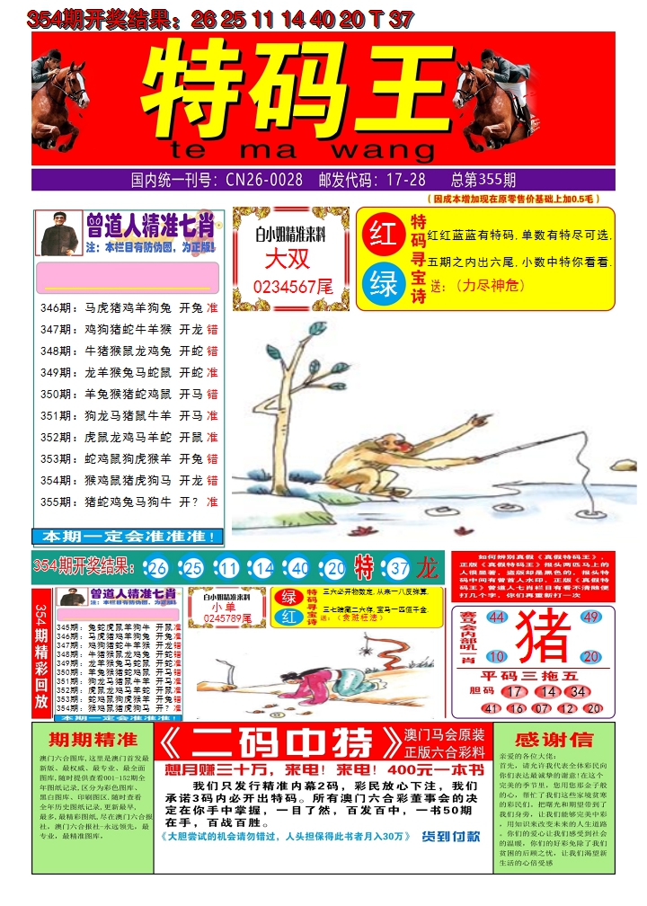 2024355期澳门特码王A