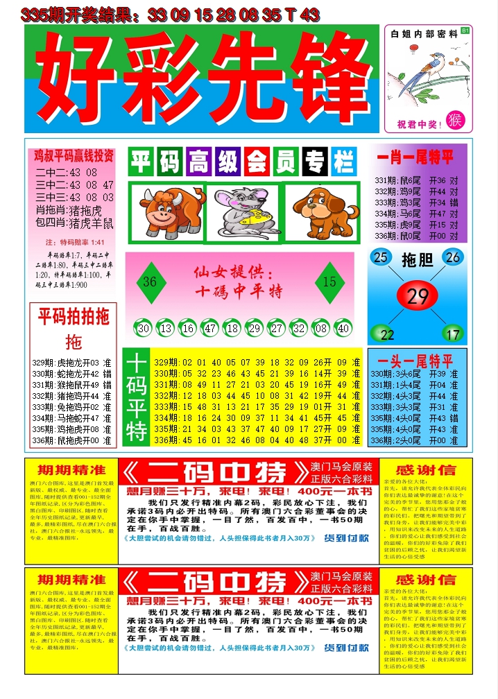 2024336期好彩先锋D