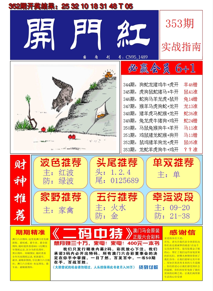 2024353期澳门开门红A