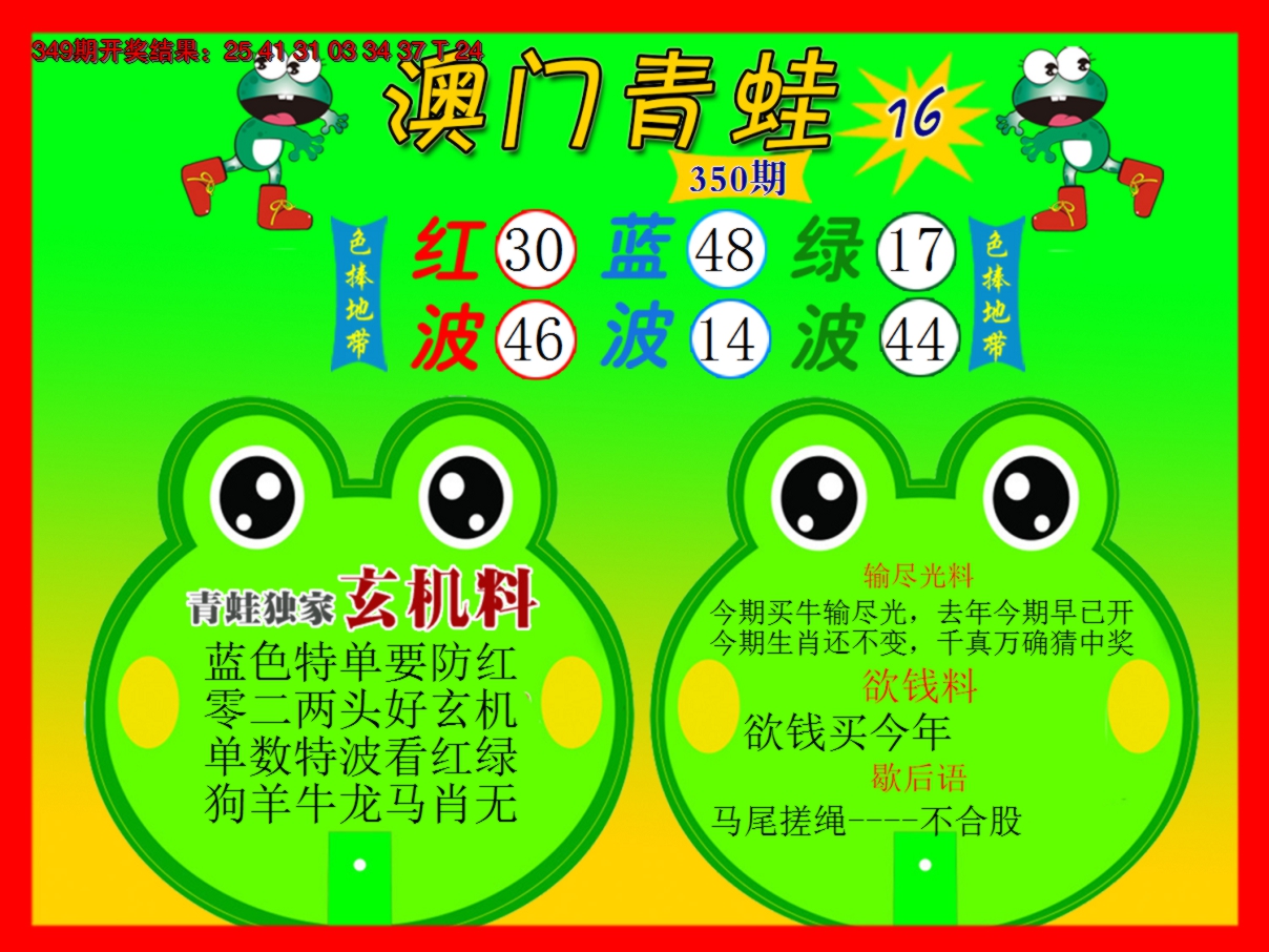 2024350期青蛙系列16