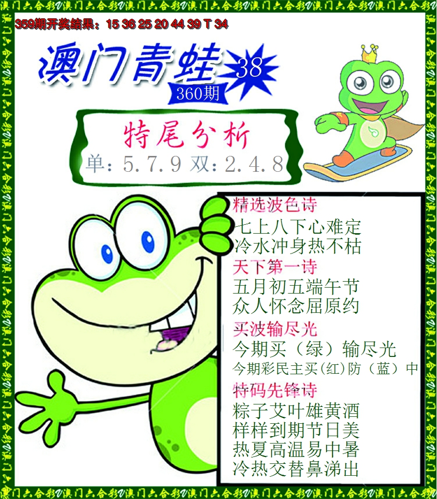 2024360期青蛙系列38