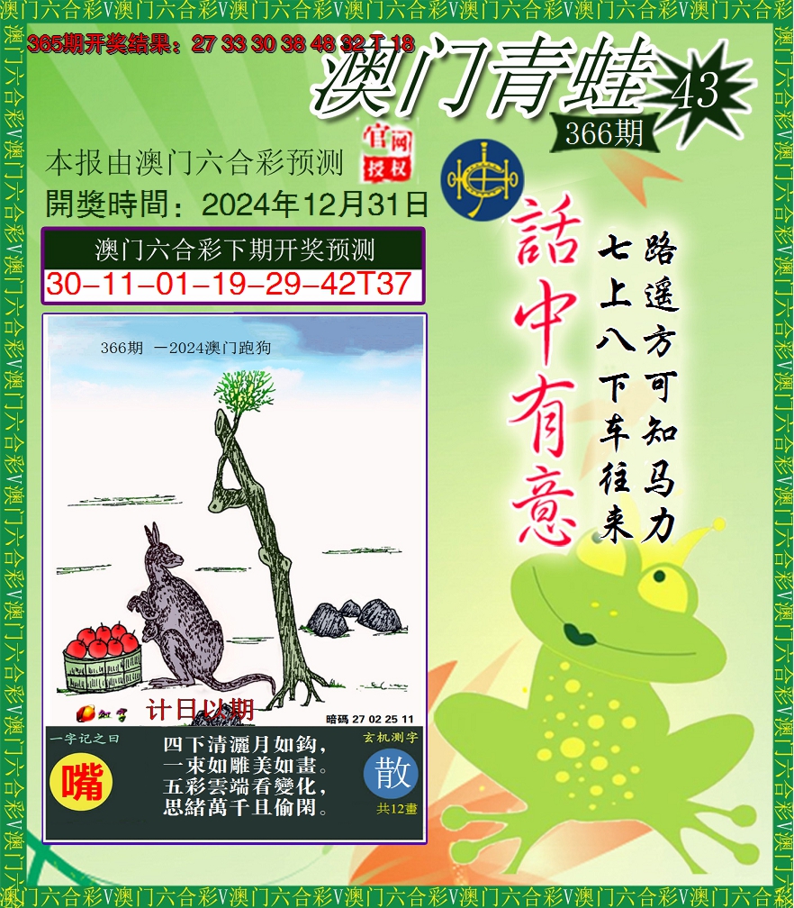 2024366期青蛙系列43