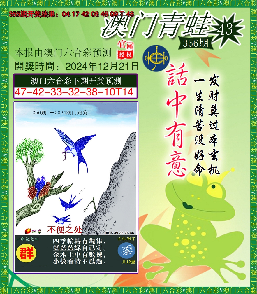2024356期青蛙系列43