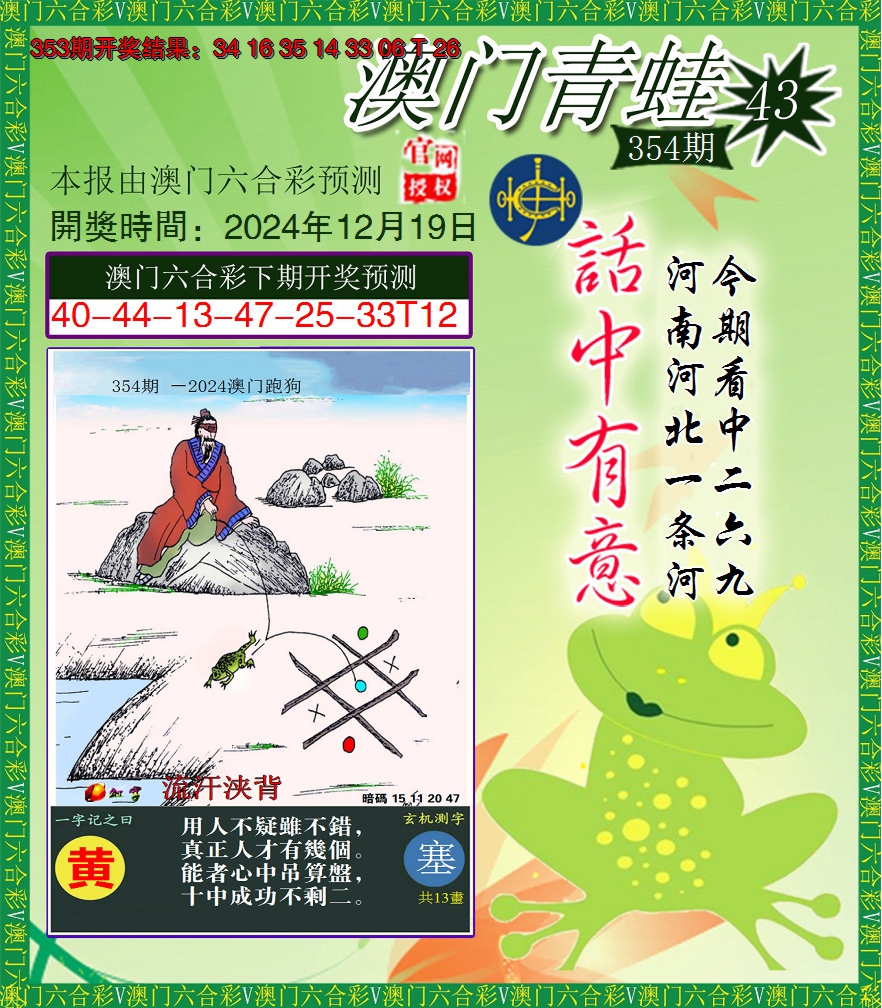 2024354期青蛙系列43