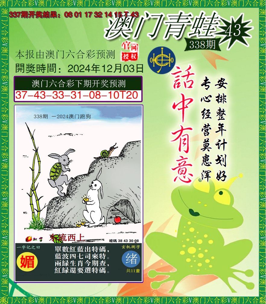 2024338期青蛙系列43