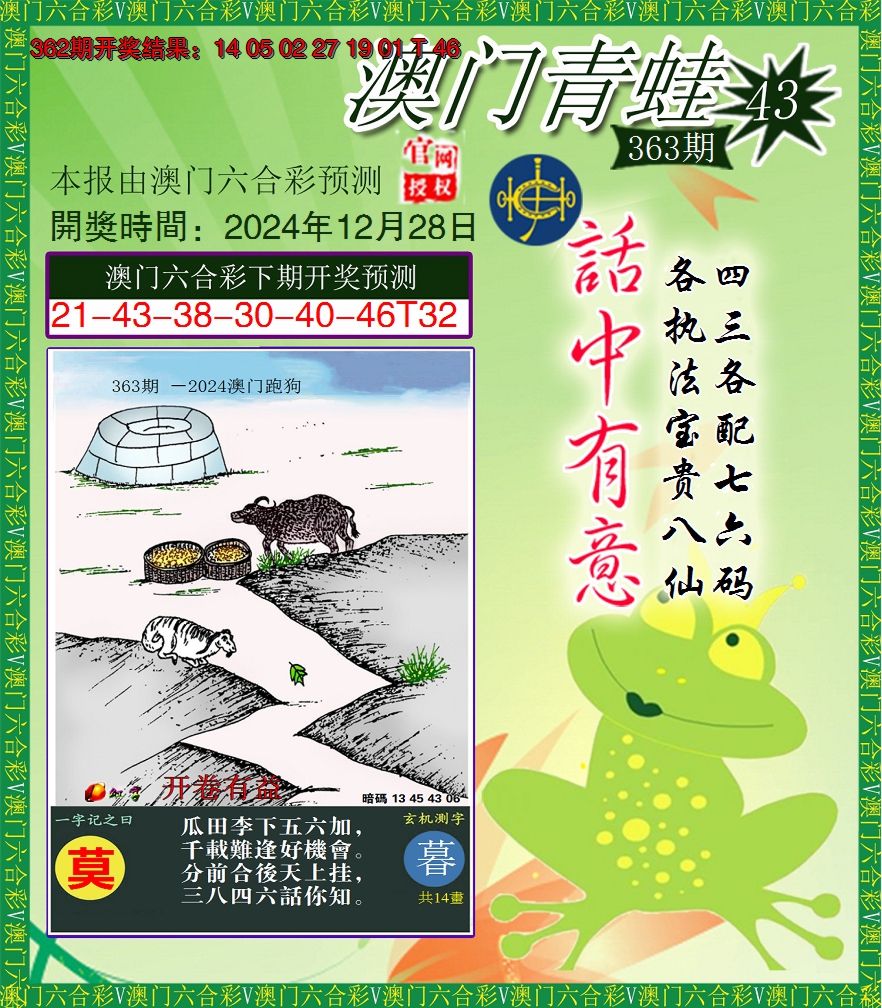 2024363期青蛙系列43