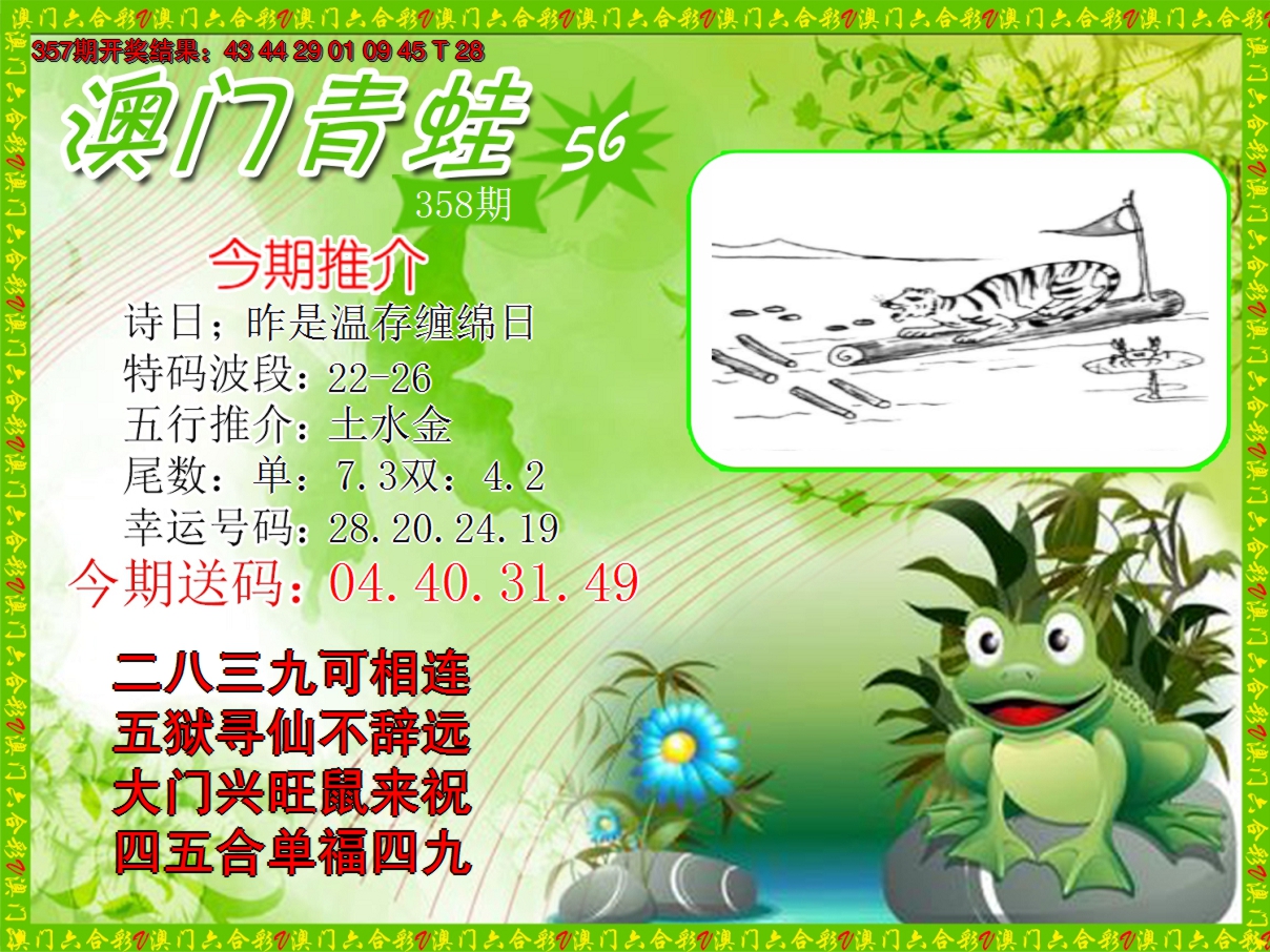 2024358期青蛙系列56