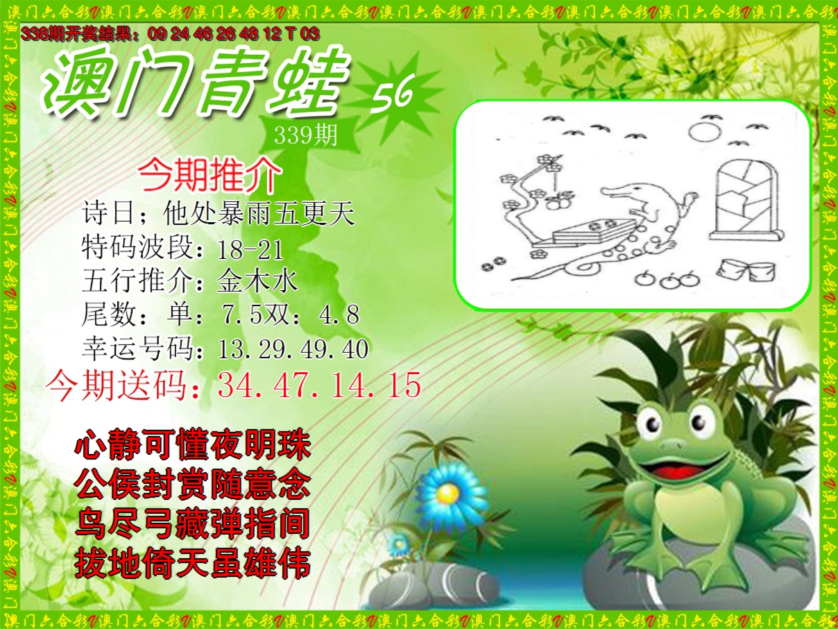 2024339期青蛙系列56