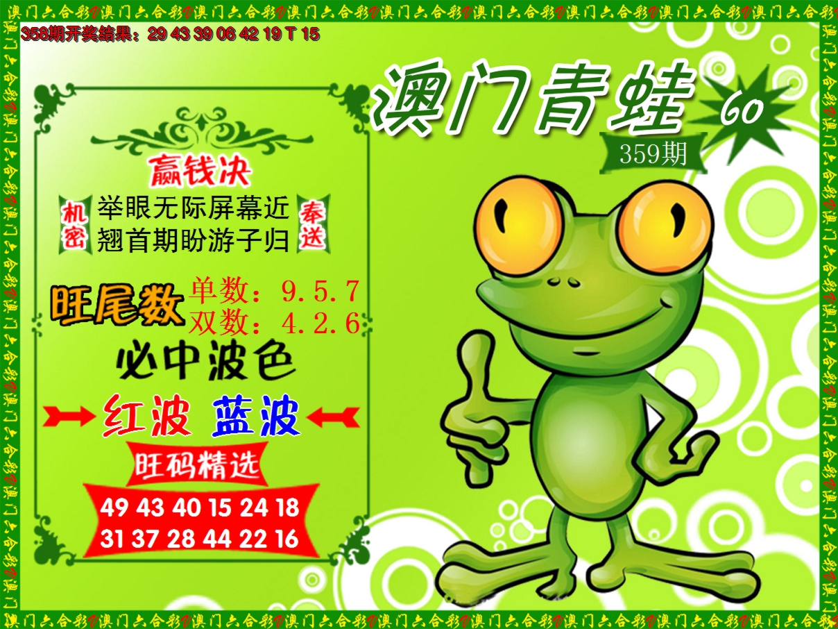 2024359期青蛙系列60