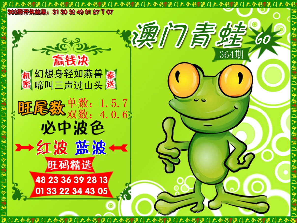 2024364期青蛙系列60