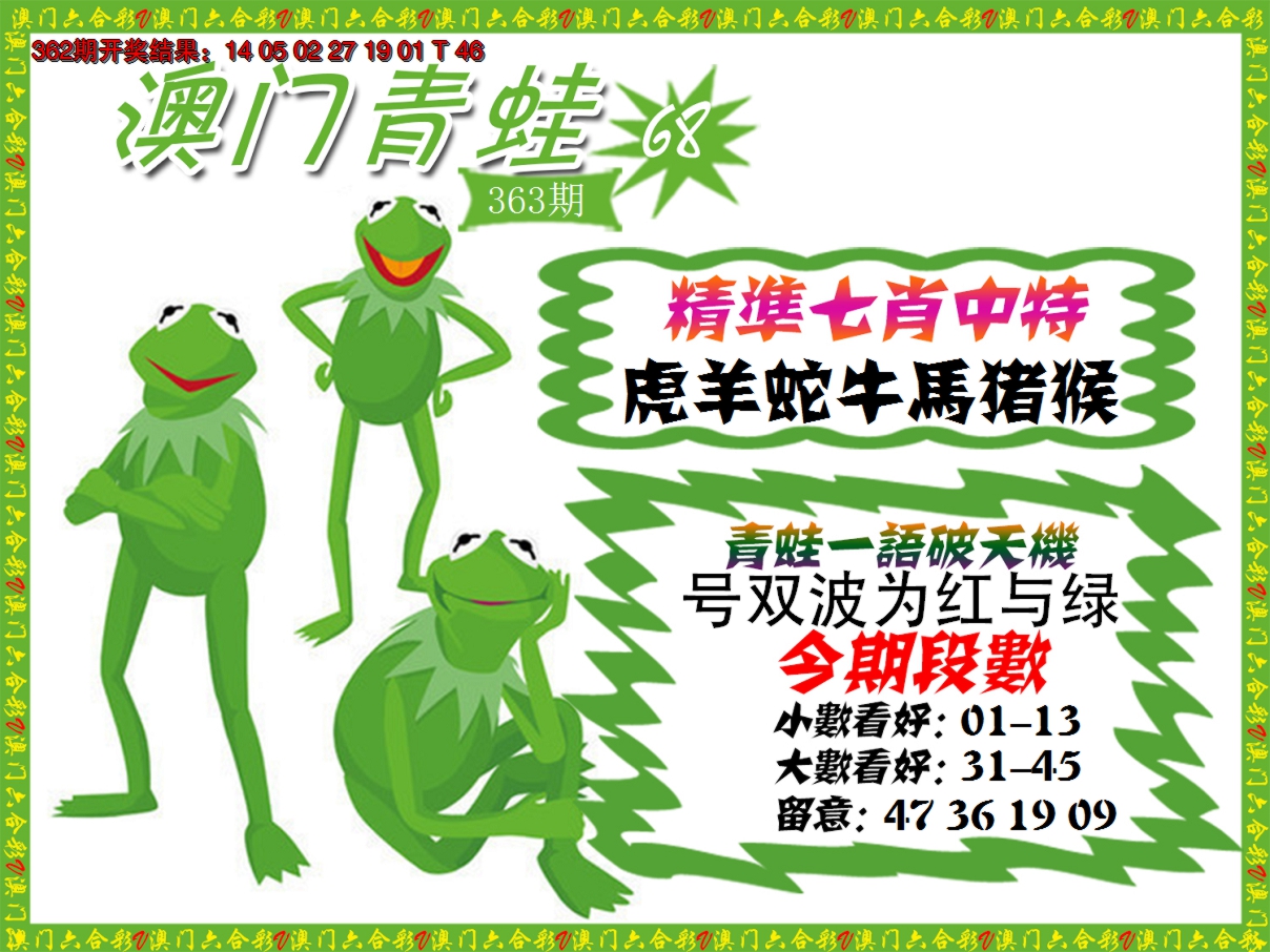 2024363期青蛙系列68