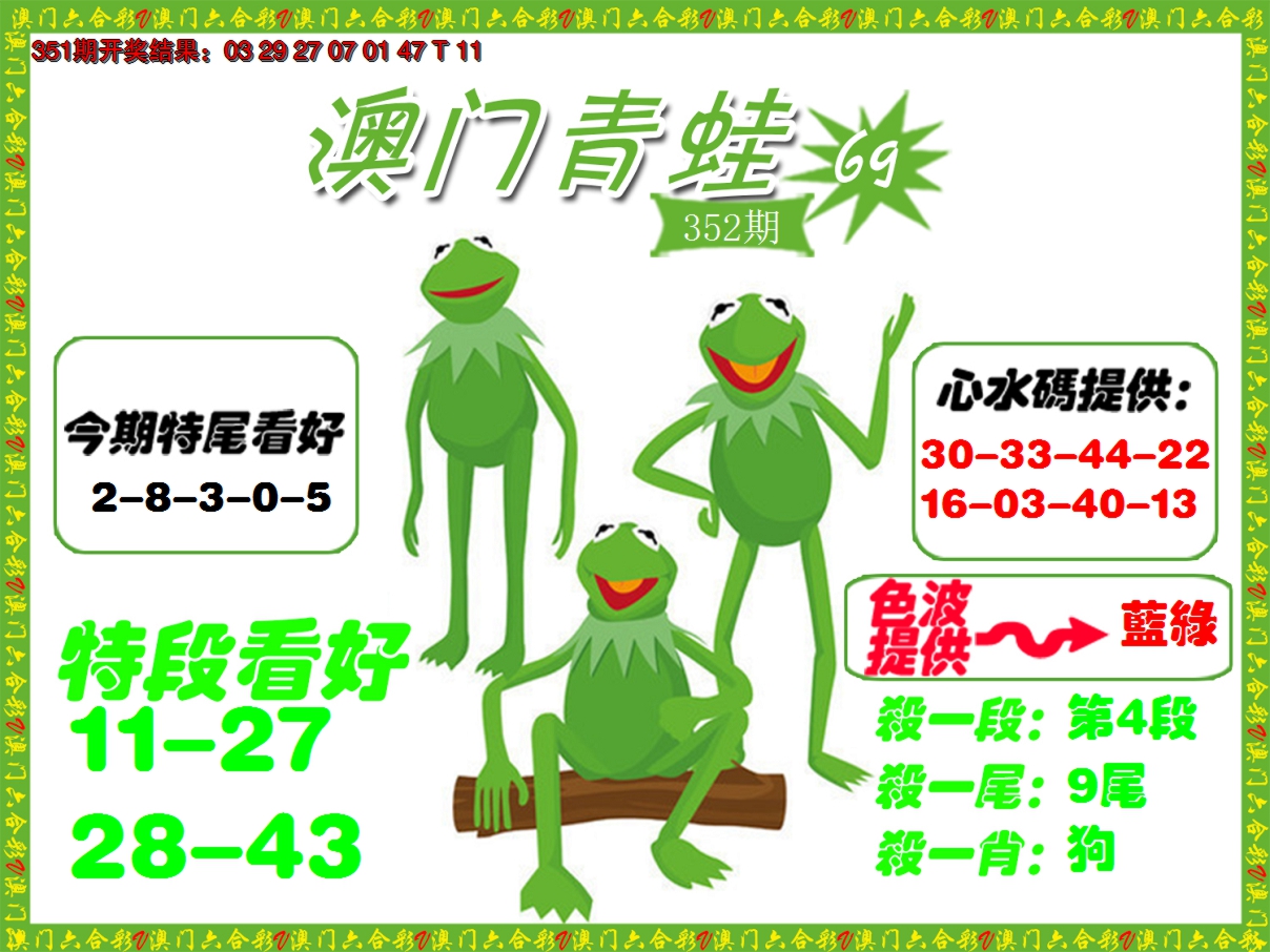 2024352期青蛙系列69