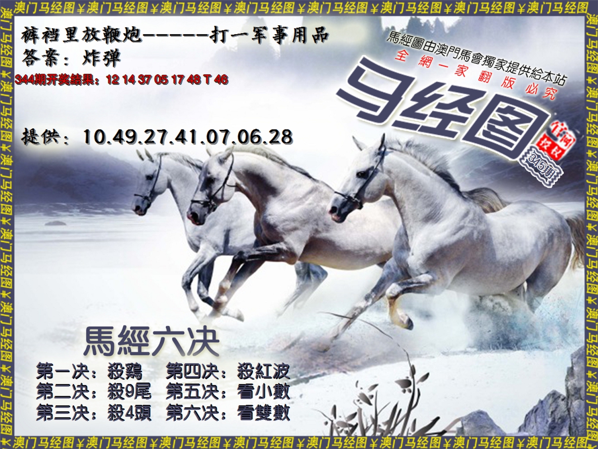 2024345期马经系列7