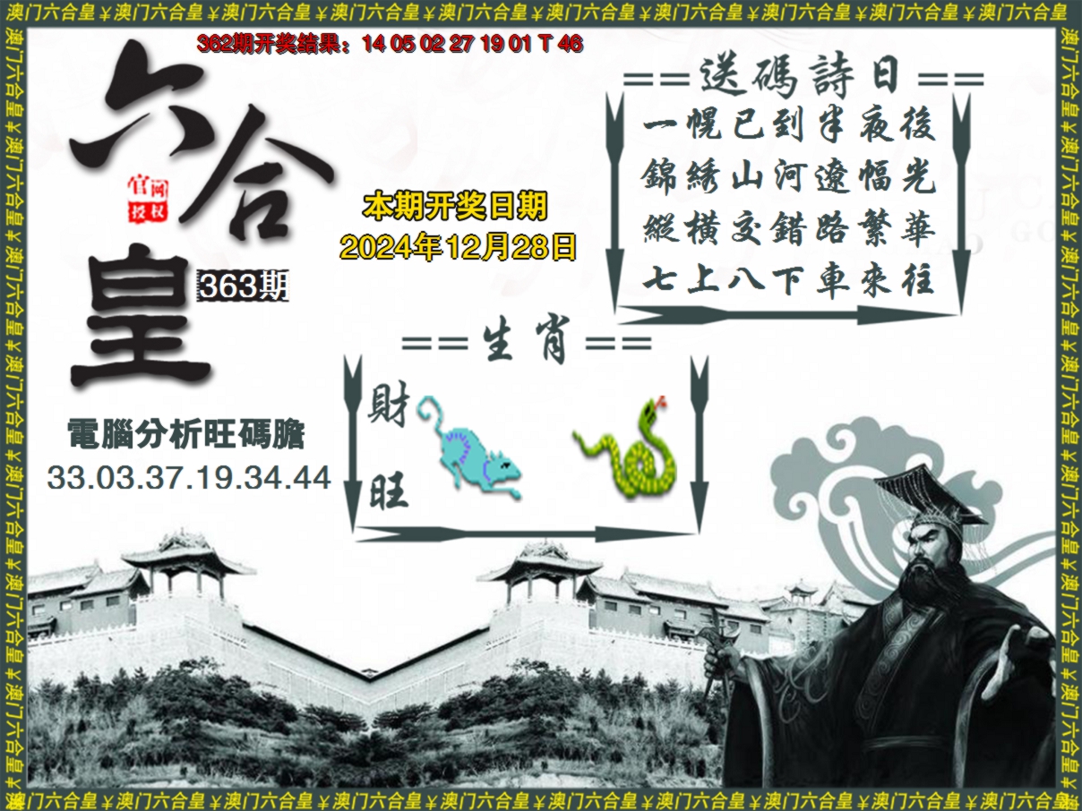 2024363期六合皇系列3