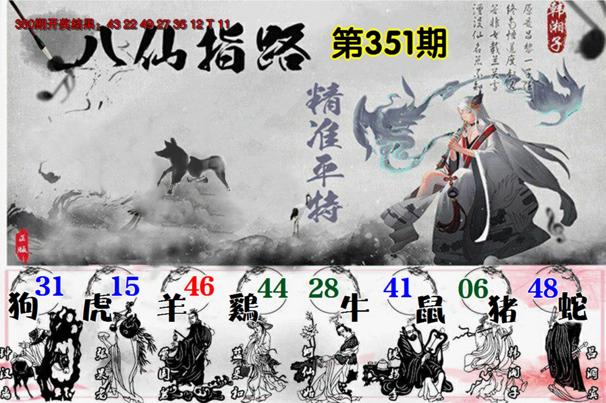 2024351期八仙指路