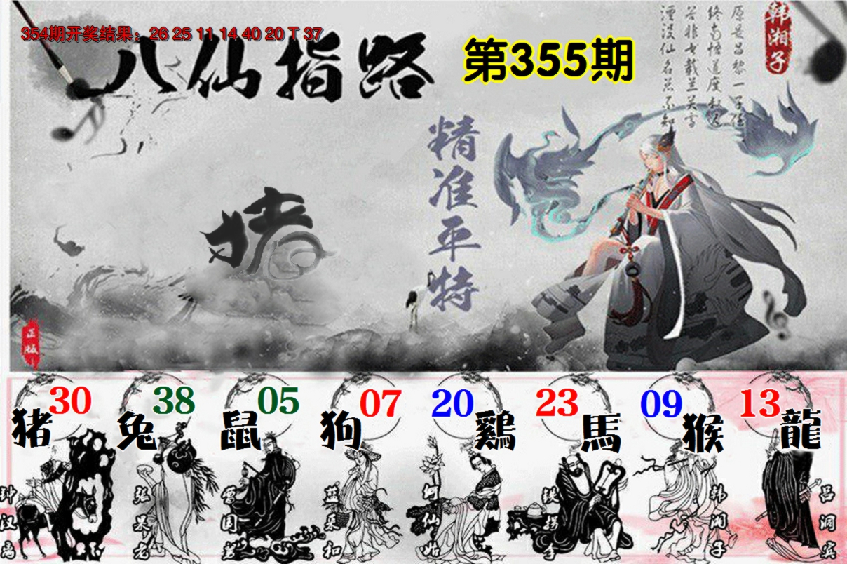 2024355期八仙指路