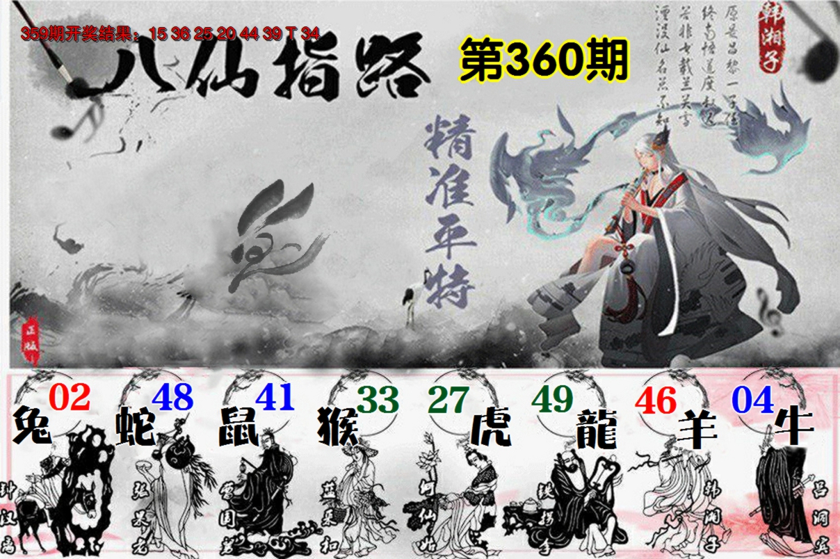2024360期八仙指路