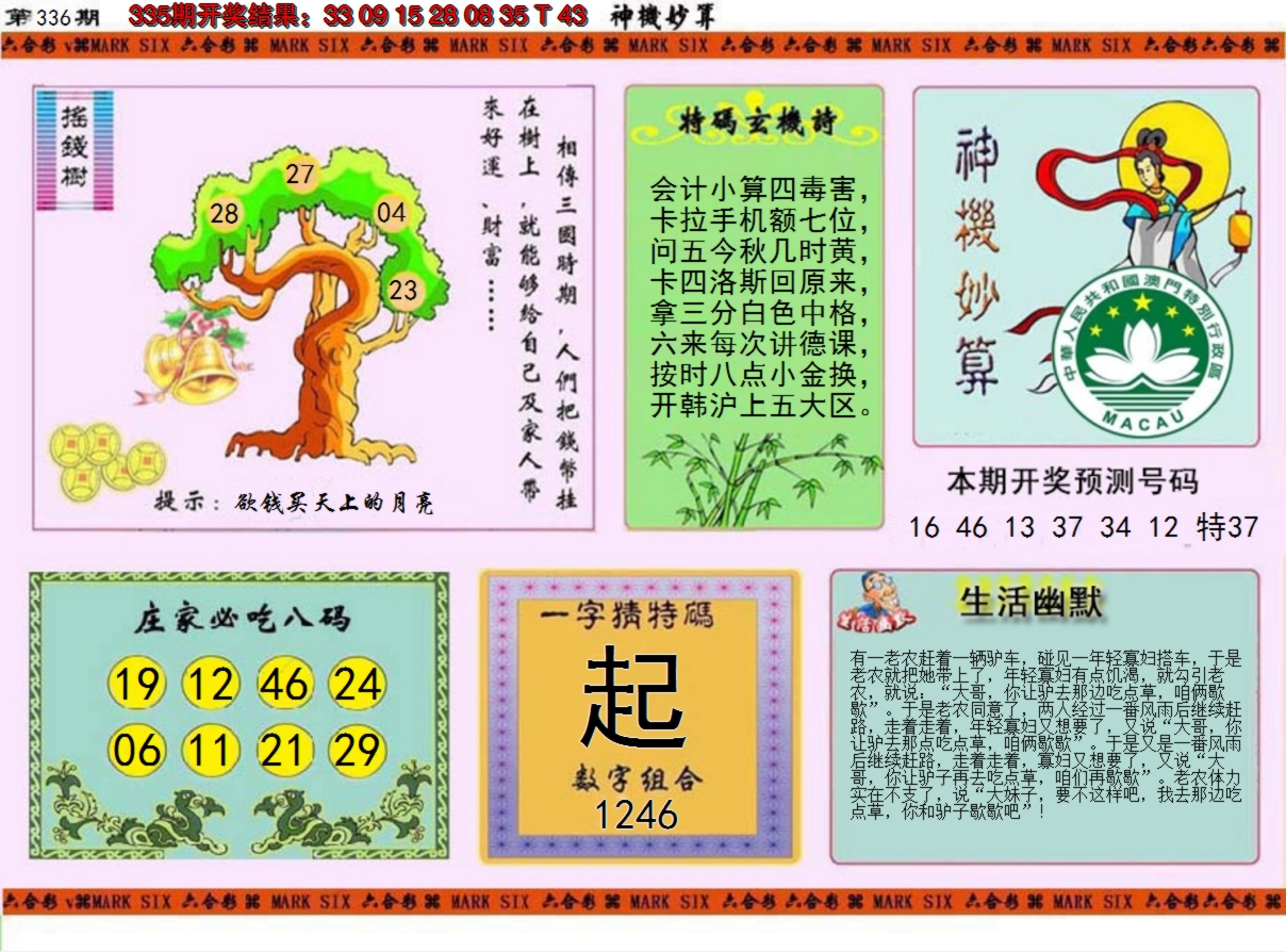 2024336期神机妙算