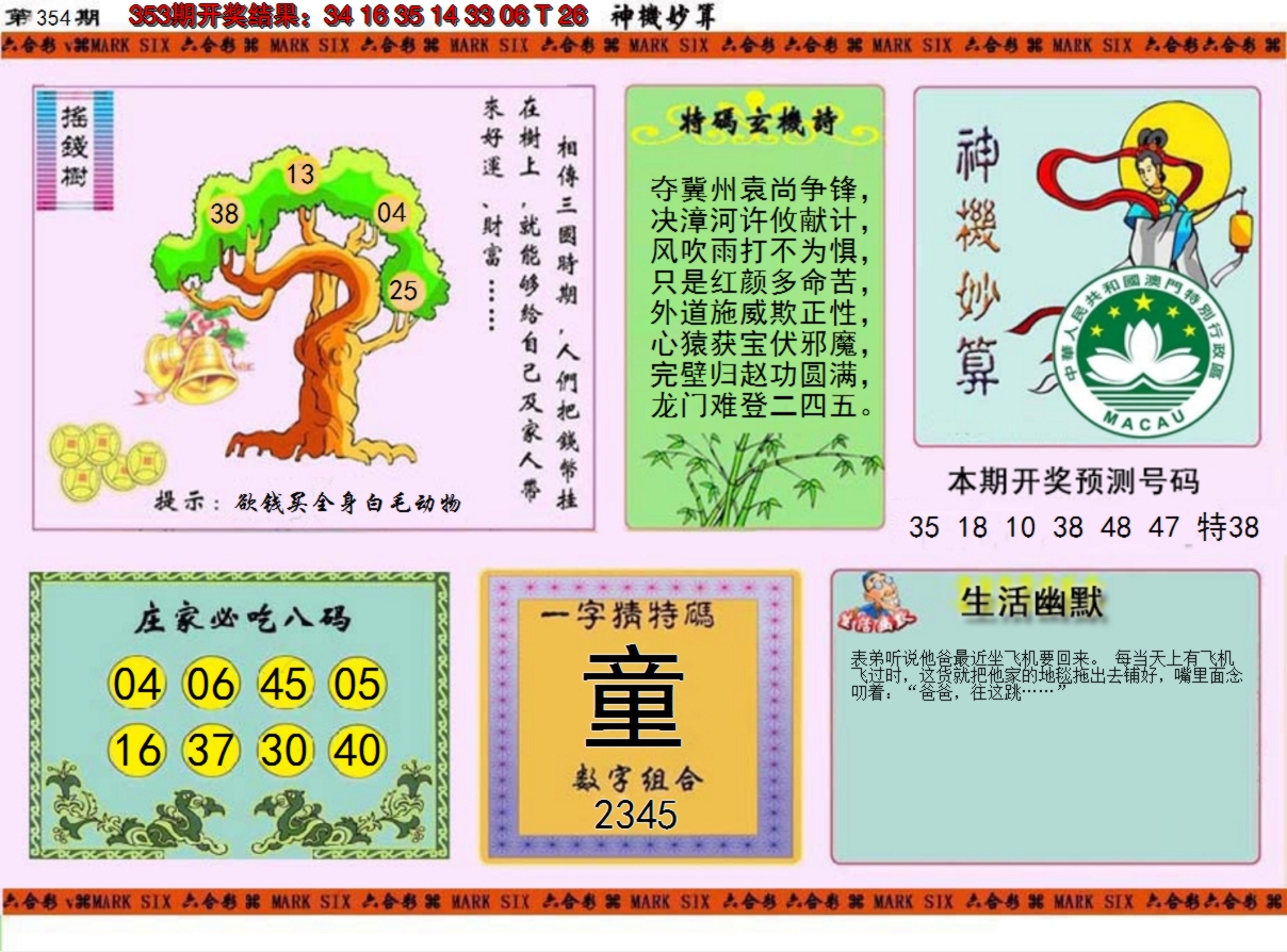 2024354期神机妙算