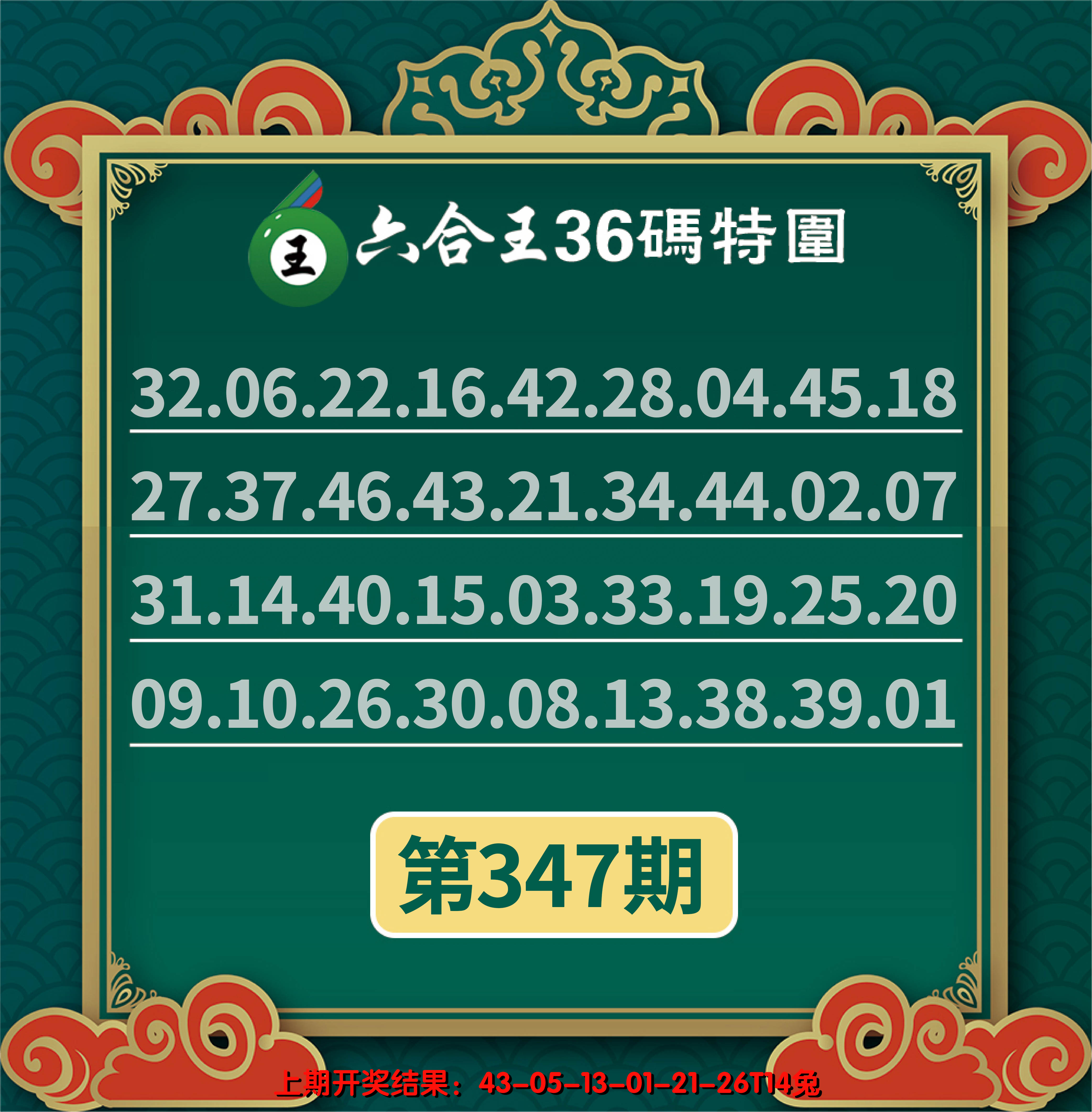 2024347期六合王三十六码特围