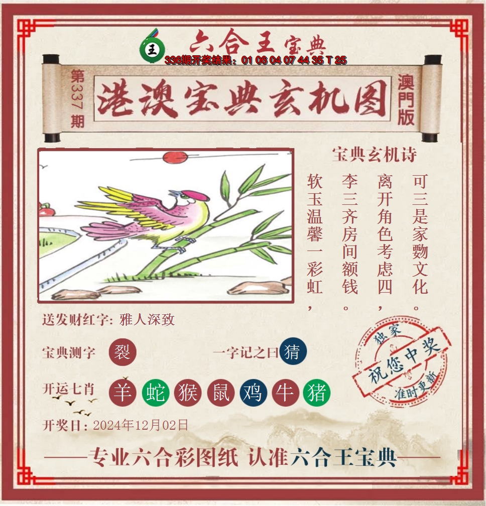 2024337期六合王港澳宝典玄机图