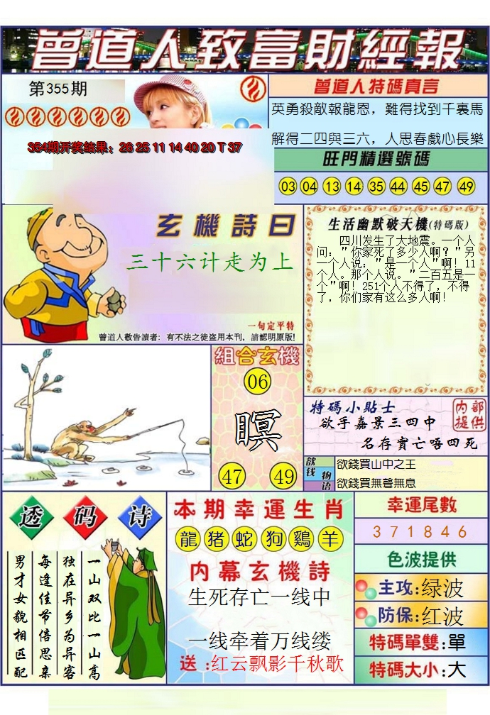 2024355期澳门曾道人致富财经报