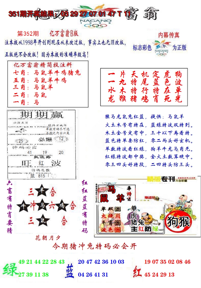2024352期亿万富翁B