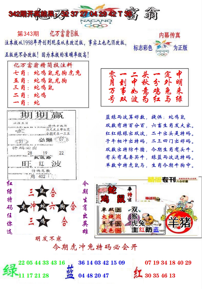 2024343期亿万富翁B