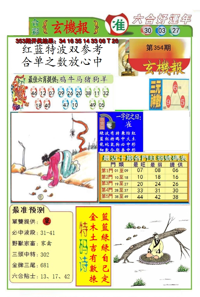 2024354期九龍玄机报(推荐)