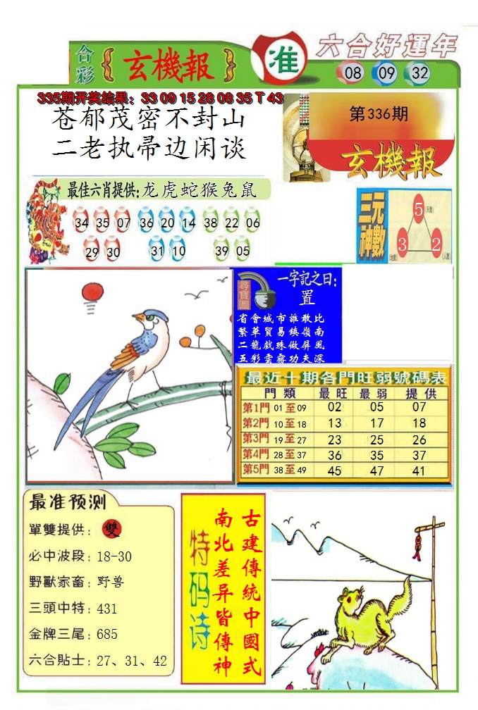 2024336期九龍玄机报(推荐)