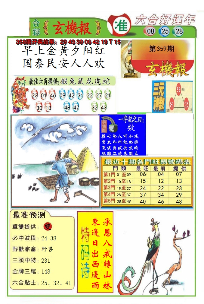 2024359期九龍玄机报(推荐)