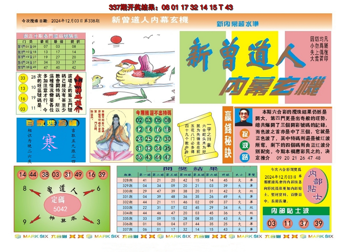 2024338期新曾道人内幕A