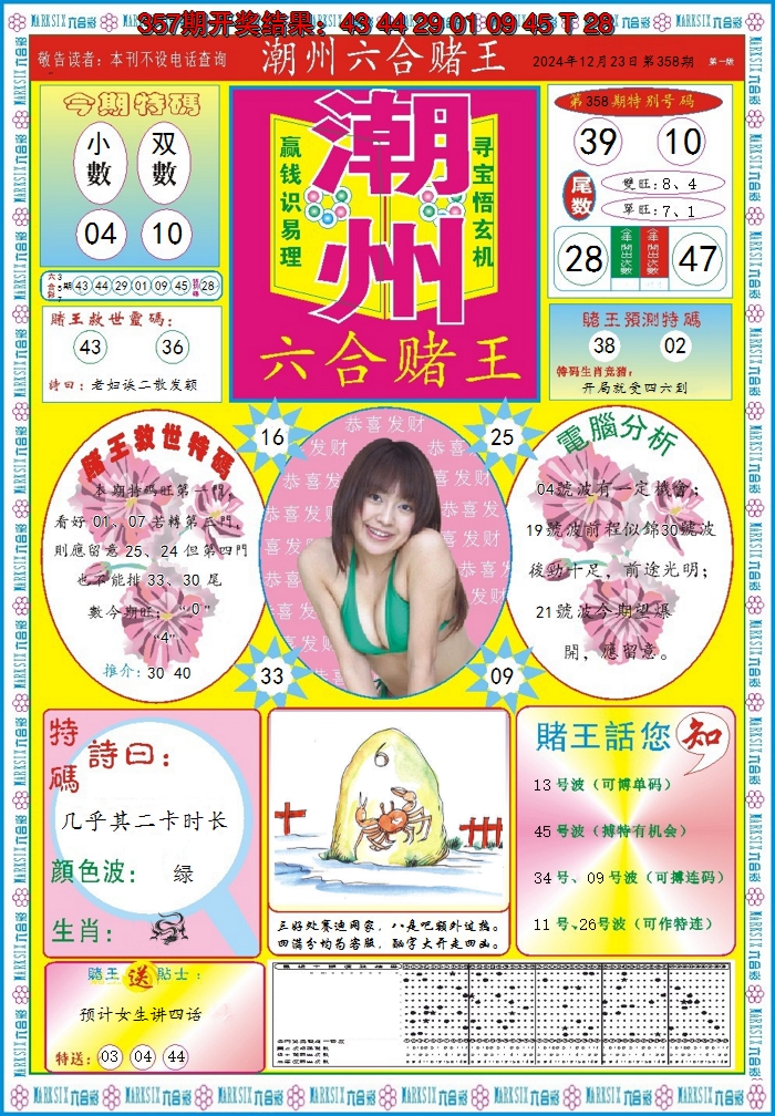 2024358期潮州六合赌王A