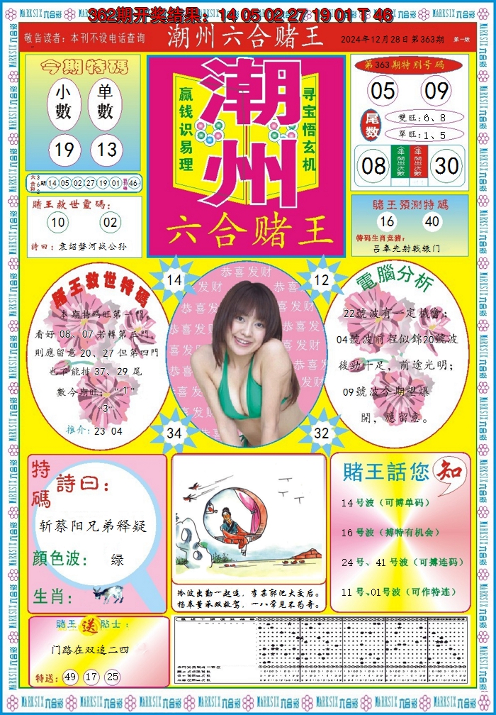 2024363期潮州六合赌王A