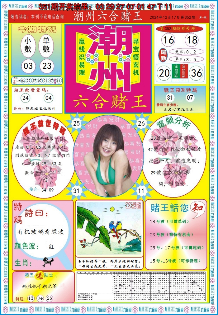 2024352期潮州六合赌王A