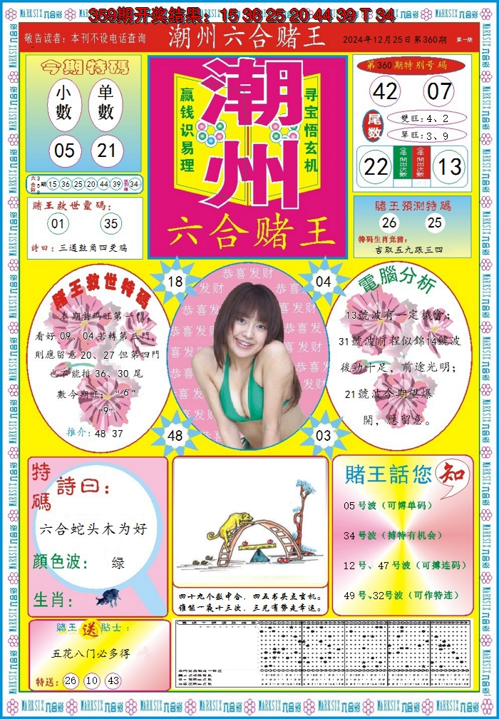 2024360期潮州六合赌王A