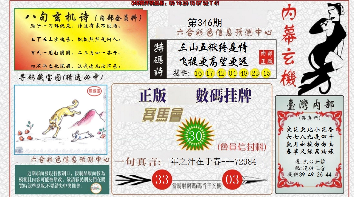 2024346期内幕玄机报