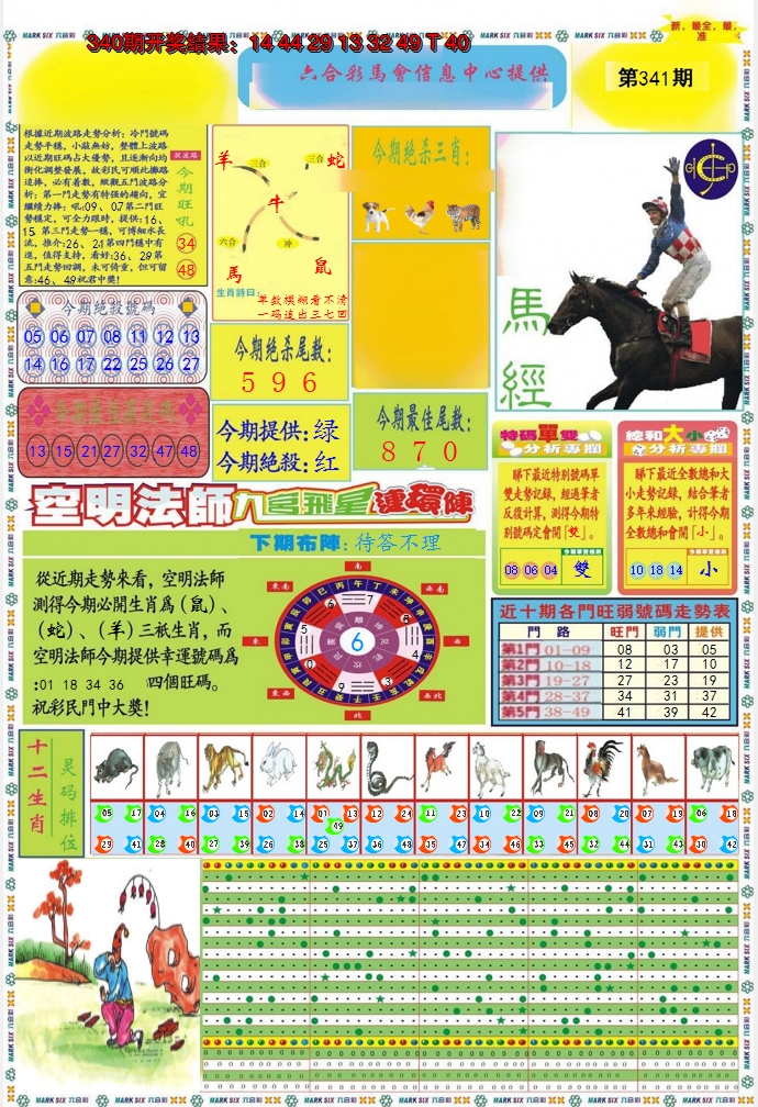 2024341期九龍马经A(推荐)