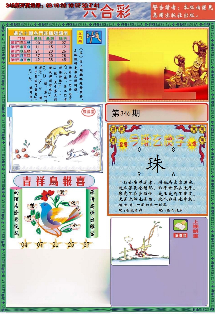 2024346期九龍2011A(推荐)