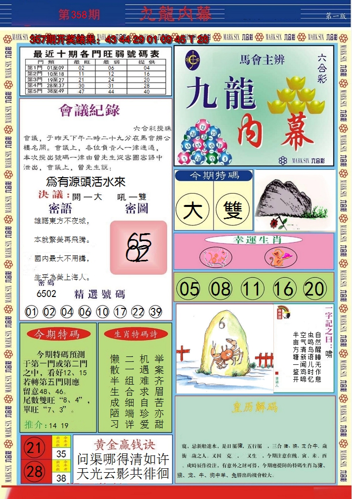 2024358期九龙内幕A