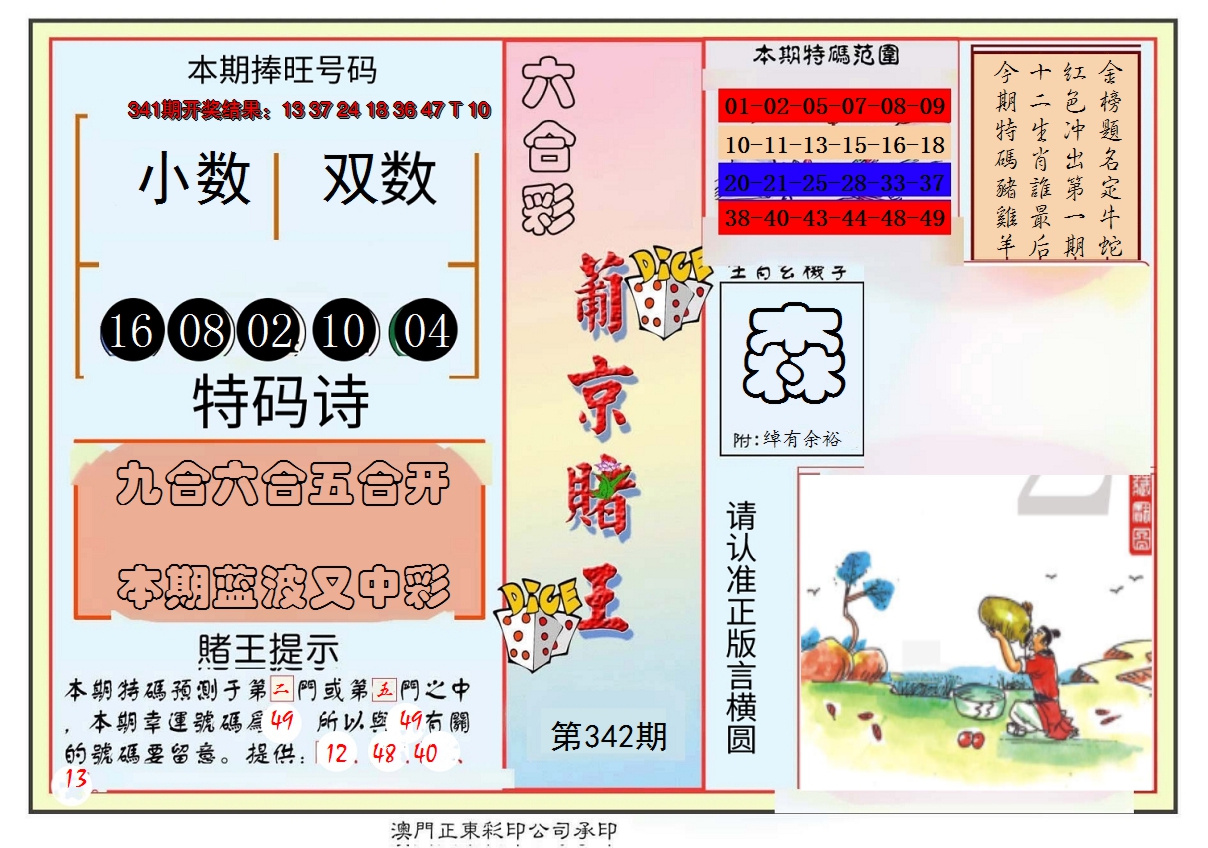 2024342期葡京赌王彩