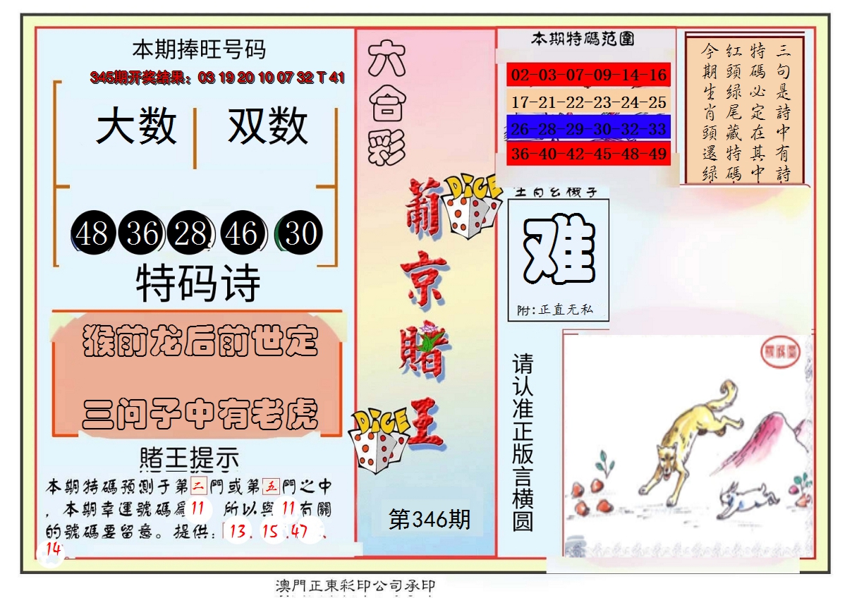 2024346期葡京赌王彩