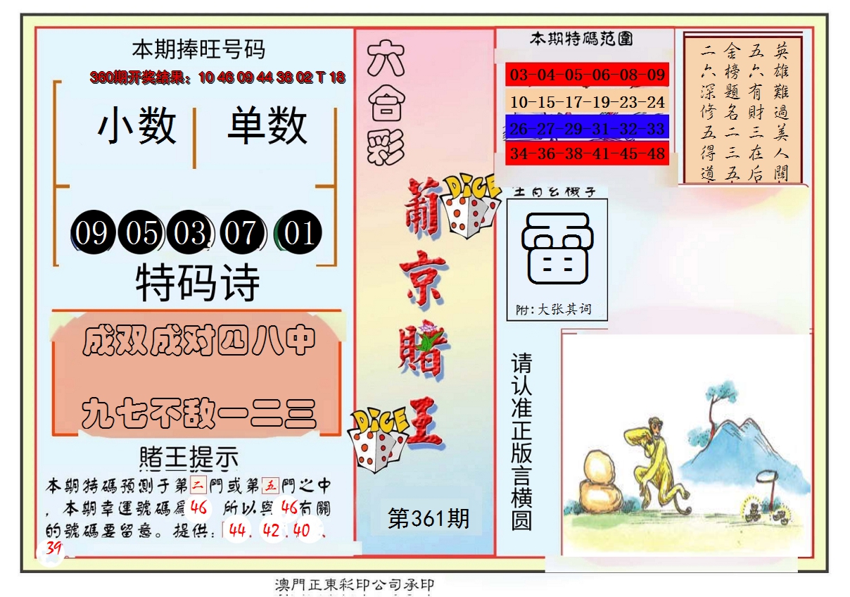 2024361期葡京赌王彩