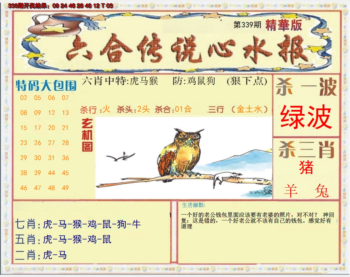 2024339期六合传说(心水版)